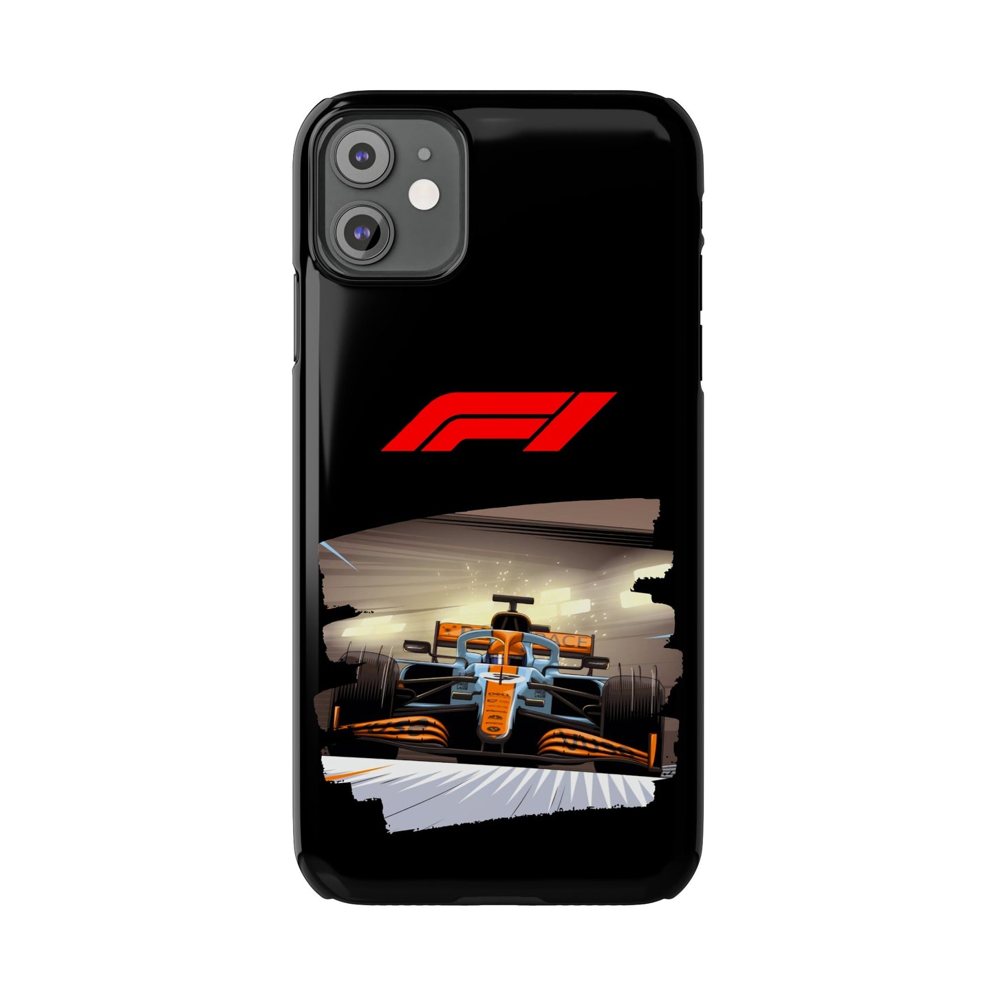 F1 McClaren Orange Car Iphone 15, 14, 13, 12, 11 Cases