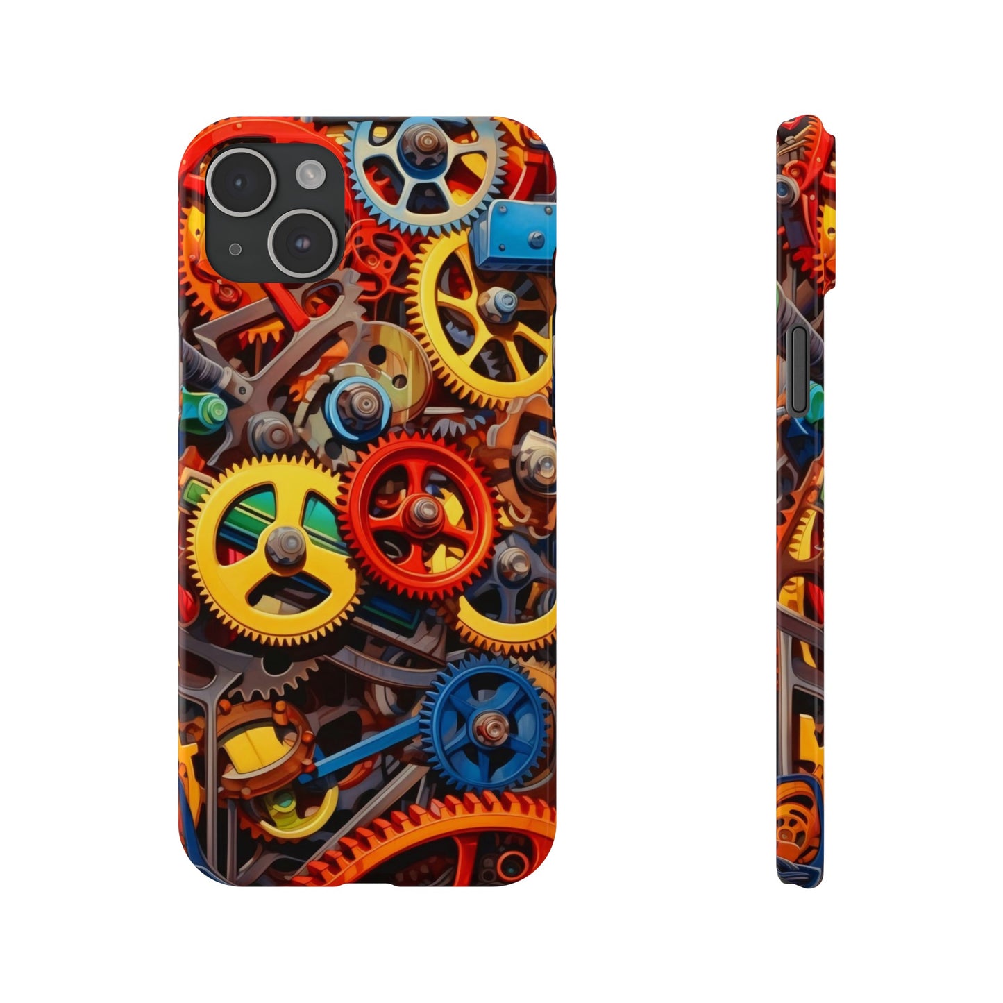 Colorful Gears: Iphone 15, 14, 13, 12 Cases