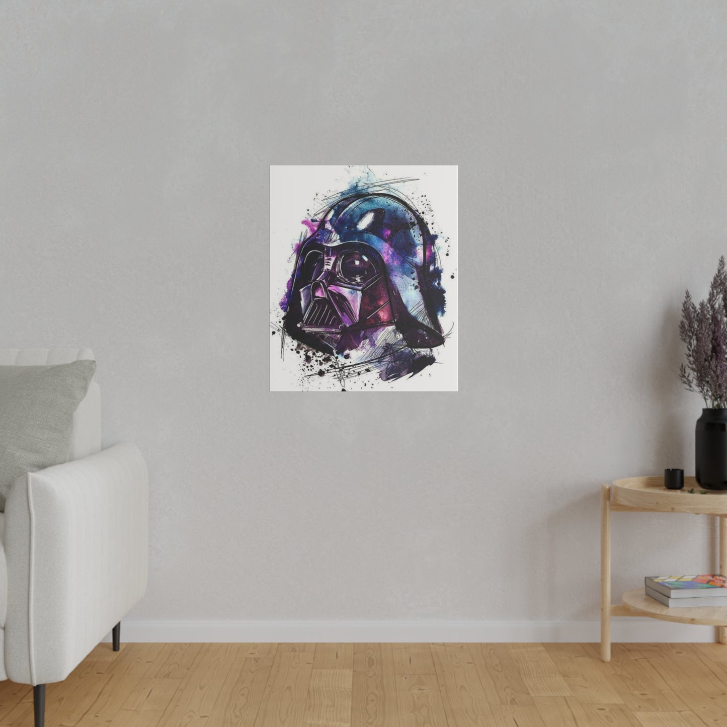 Star Wars Darth Vader Watercolor Canvas: Dark Side Art