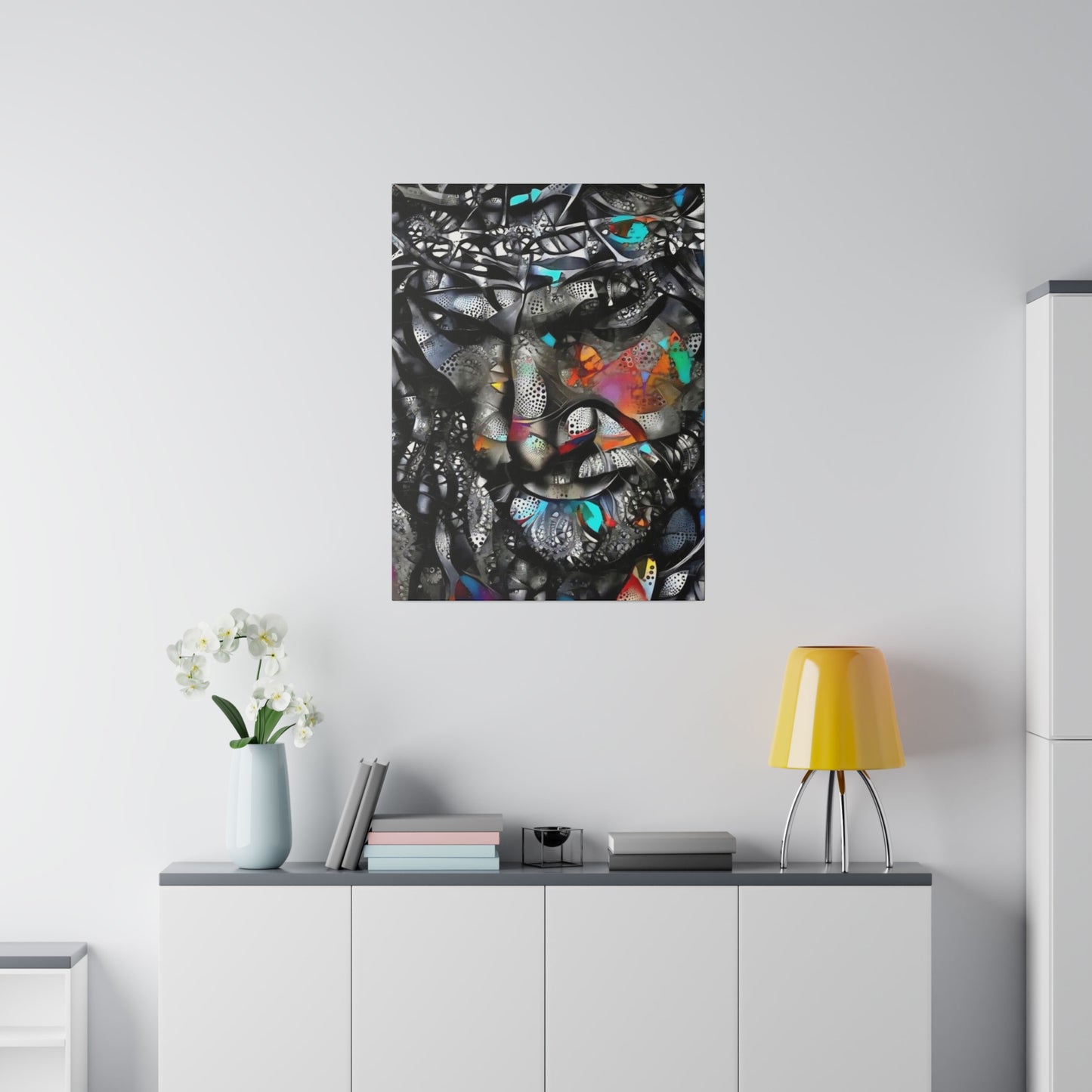 Jesus with Thorn Crown: Sacred Wall Art - Canvas