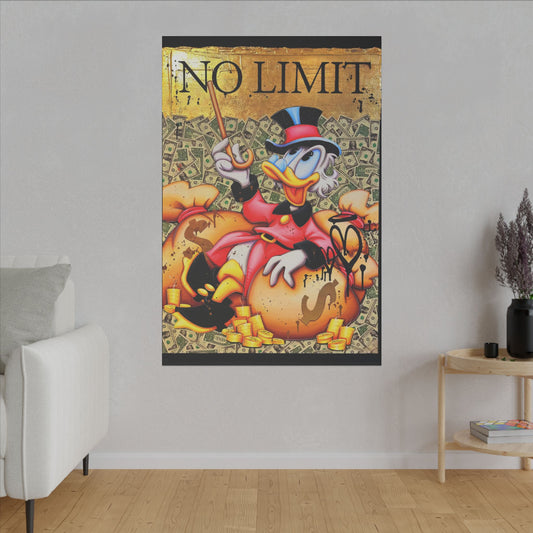 Canvas Art: Dagobert Duck Swimming in Money!