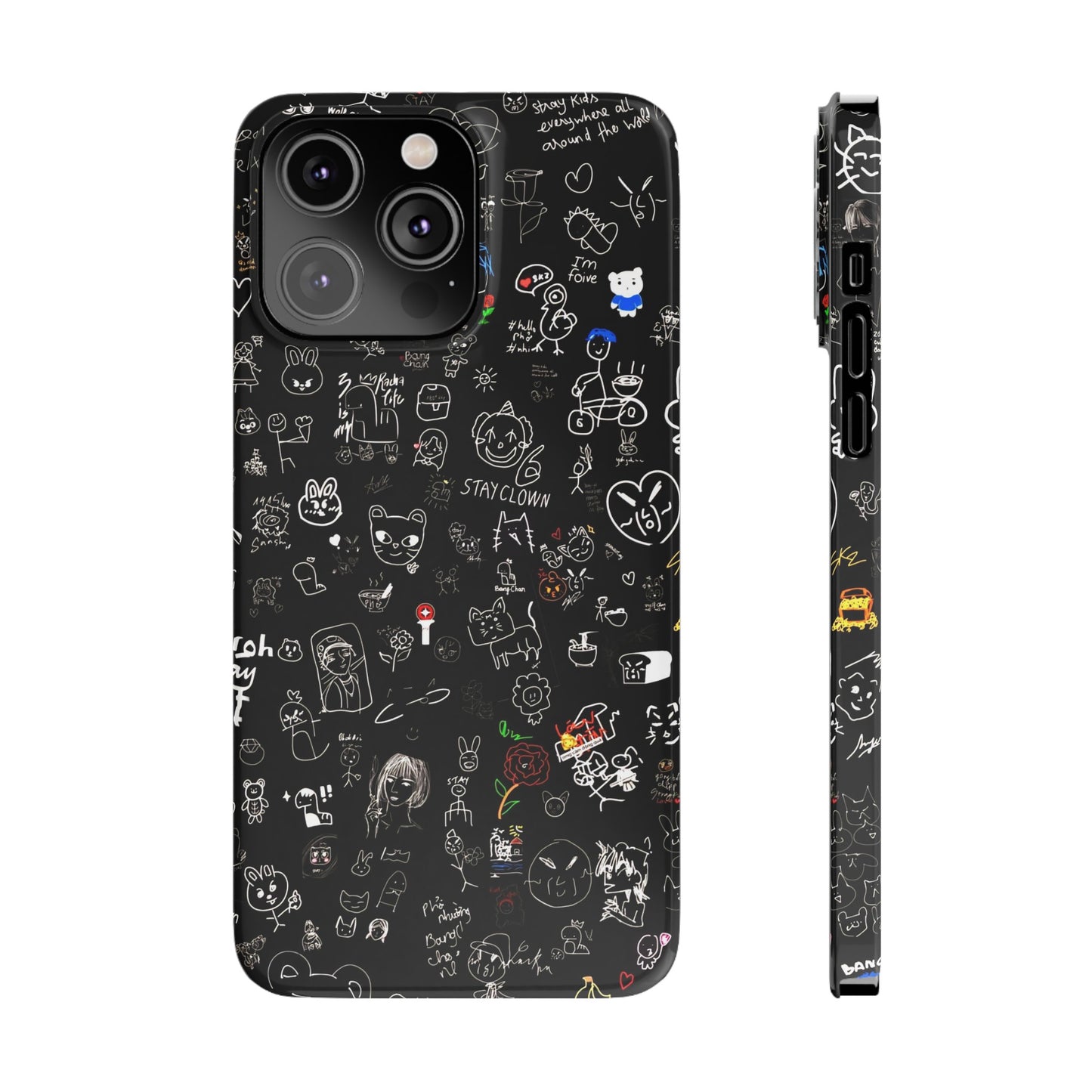 Kids Drawings Style Iphone 15, 14, 13, 12 Cases