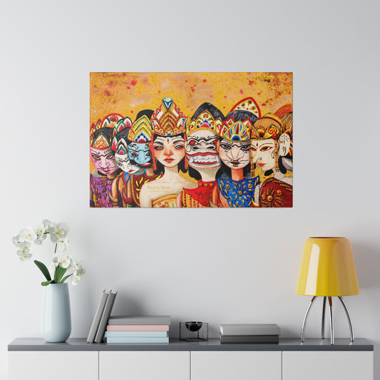Wayang Art of Indonesia: Wall Decor - Canvas