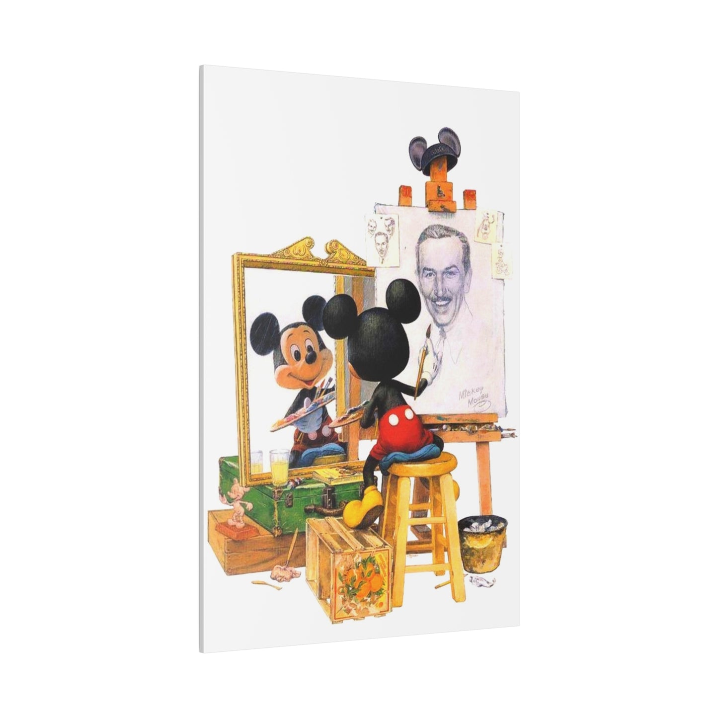 Drawing Inspiration: Mickey Mouse and Walt Disney Canvas