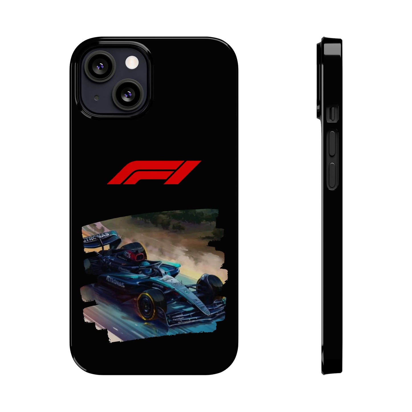 F1 Mercedes Racecar Iphone 15, 14, 13, 12, 11 Cases