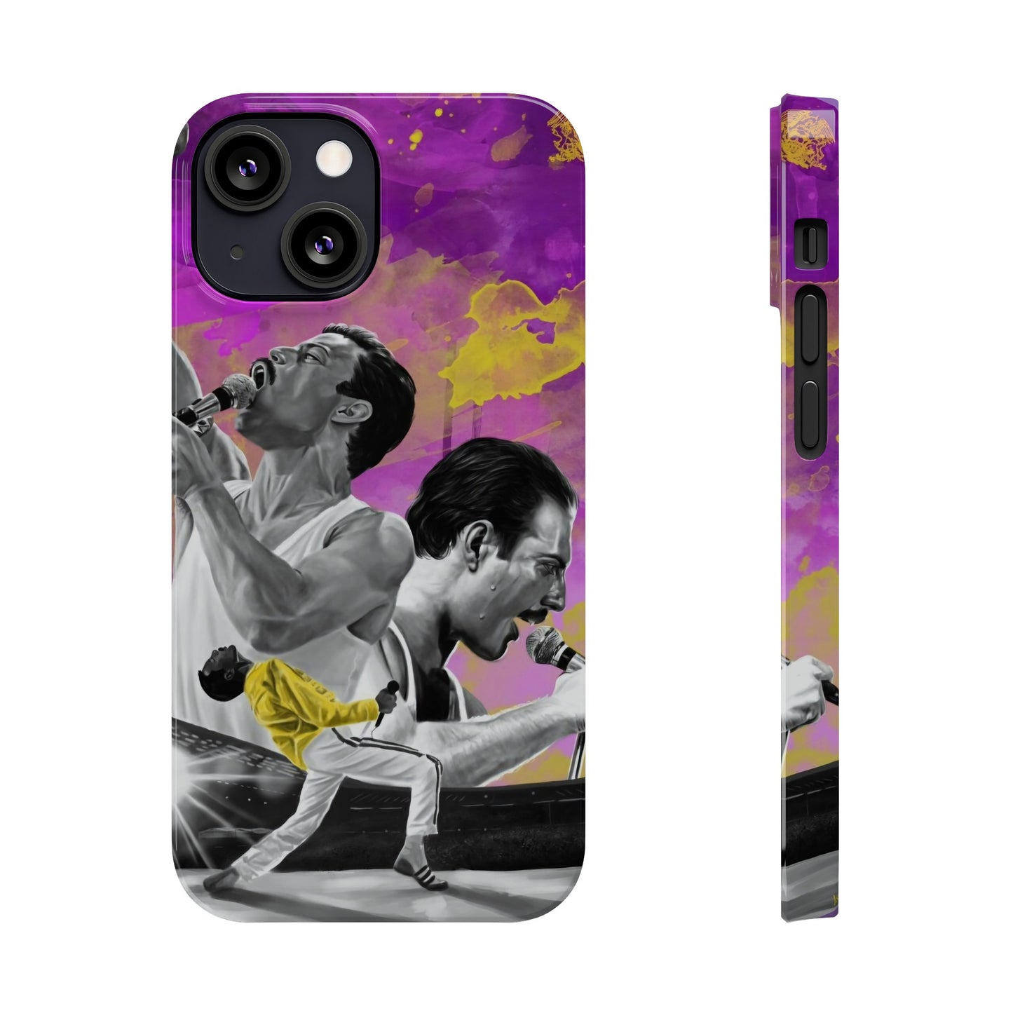 Queen Freddie Mercury on Live Aid  IPhone 15, 14, 13, 12 Cases