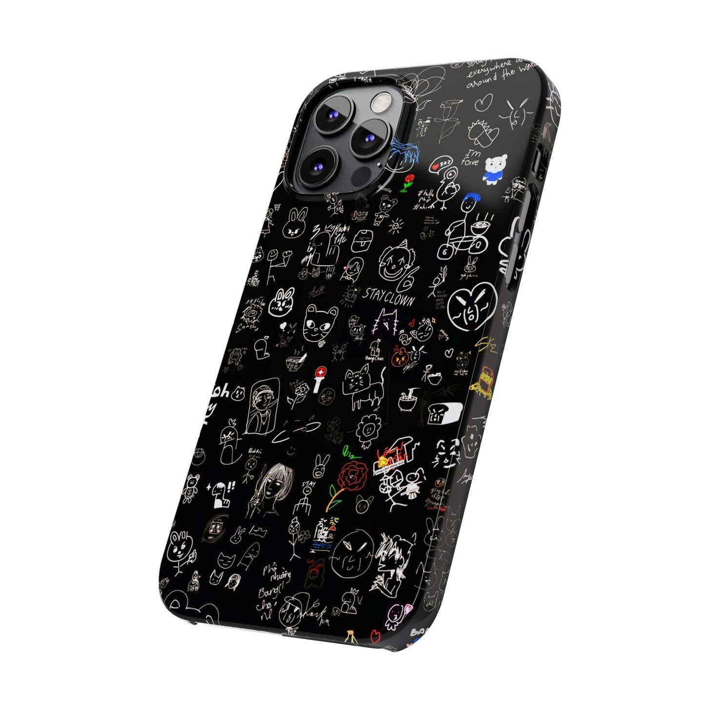 Kids Drawings Style Iphone 15, 14, 13, 12 Cases