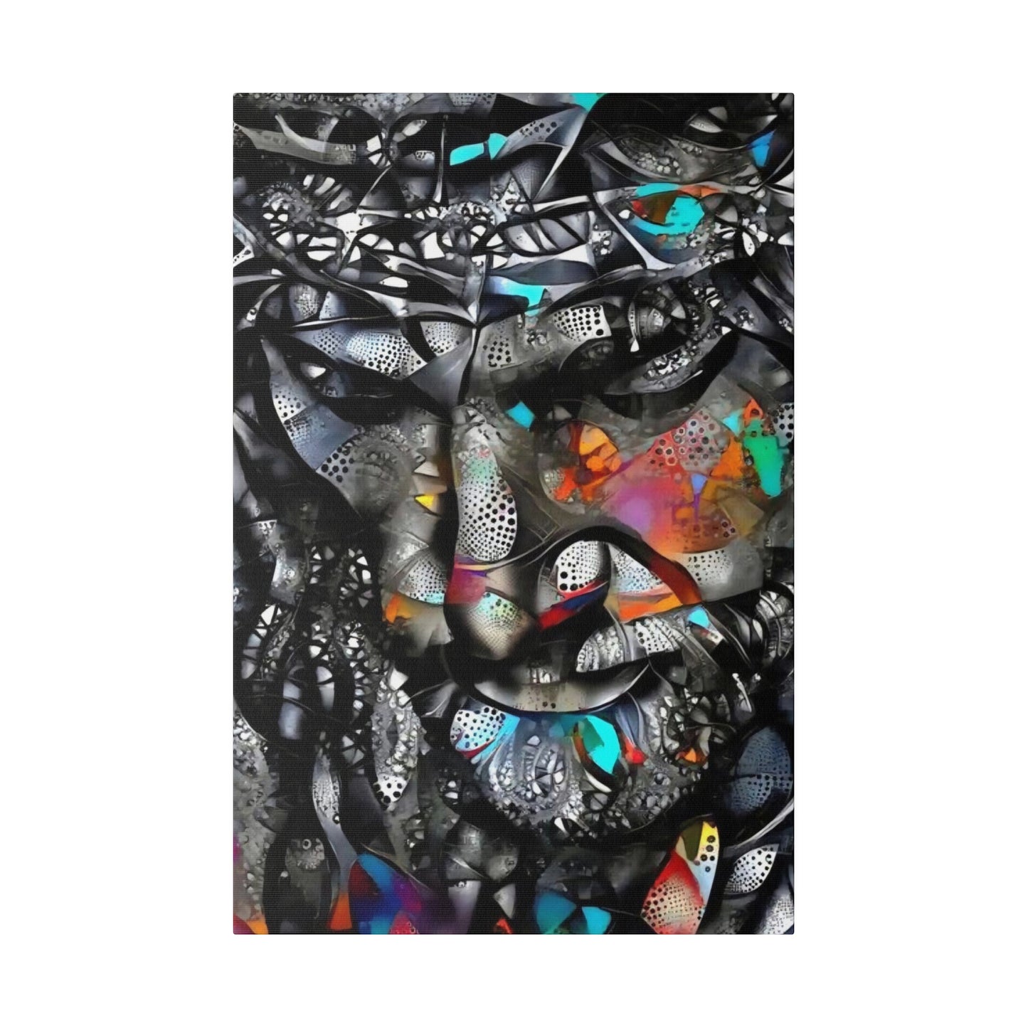 Jesus with Thorn Crown: Sacred Wall Art - Canvas