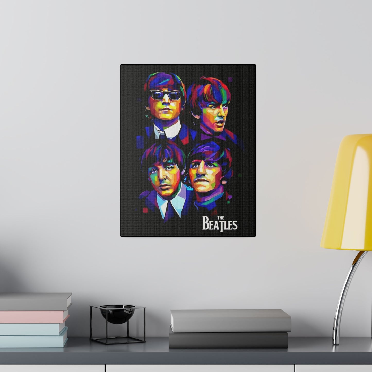 The Beatles Black Portret - Canvas