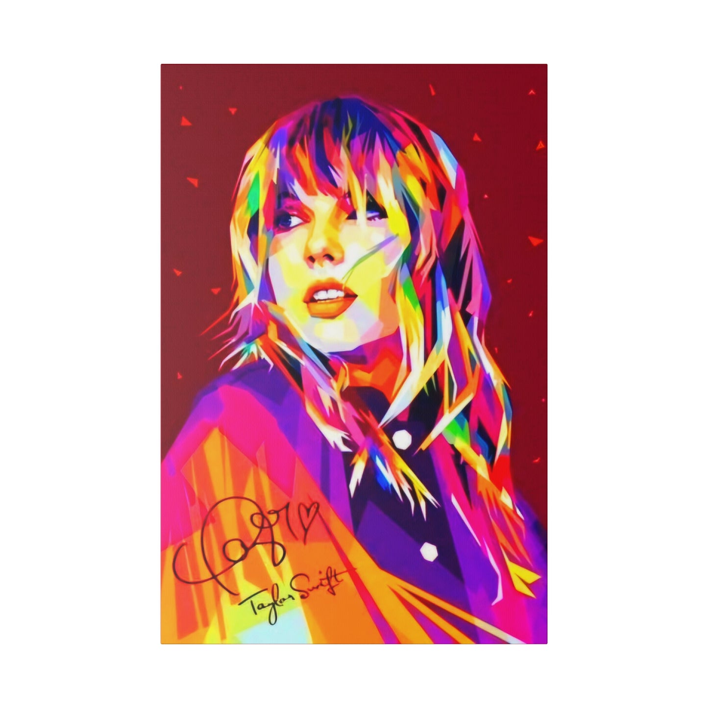 Taylor Swift Wall Art with Signature - Canvas