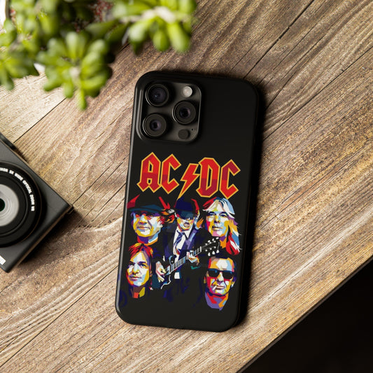 AC/DC IPhone 15, 14, 13, 12 Cases - Art design