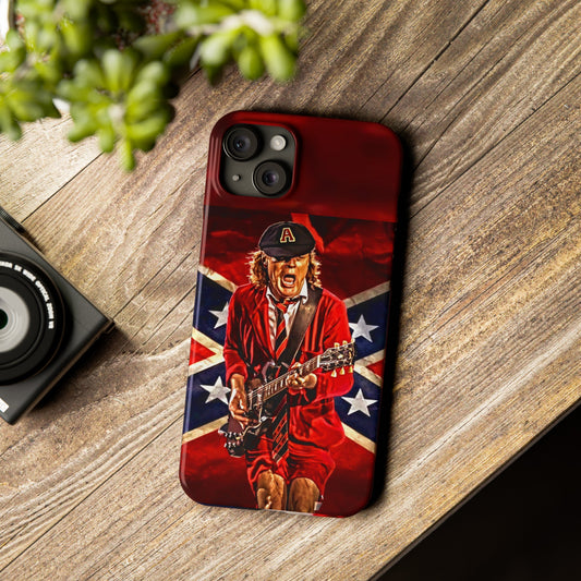 ACDC, with Angus Young Iphone 15, 14, 13, 12 Cases