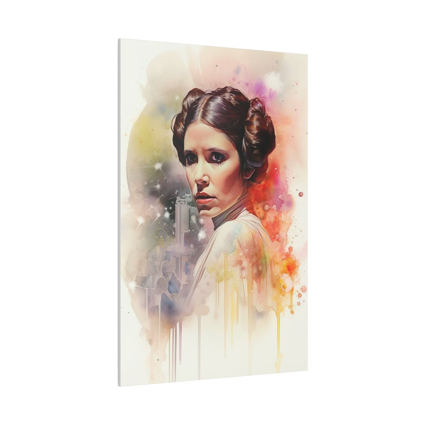 Star Wars Princess Leia Watercolor Canvas: Rebel Spirit