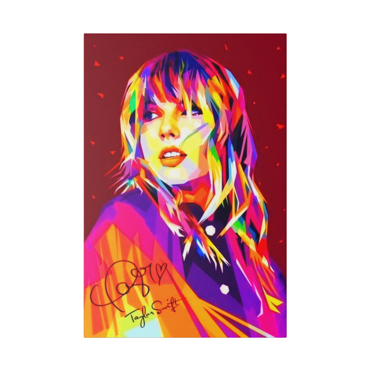 Taylor Swift Wall Art with Signature - Canvas