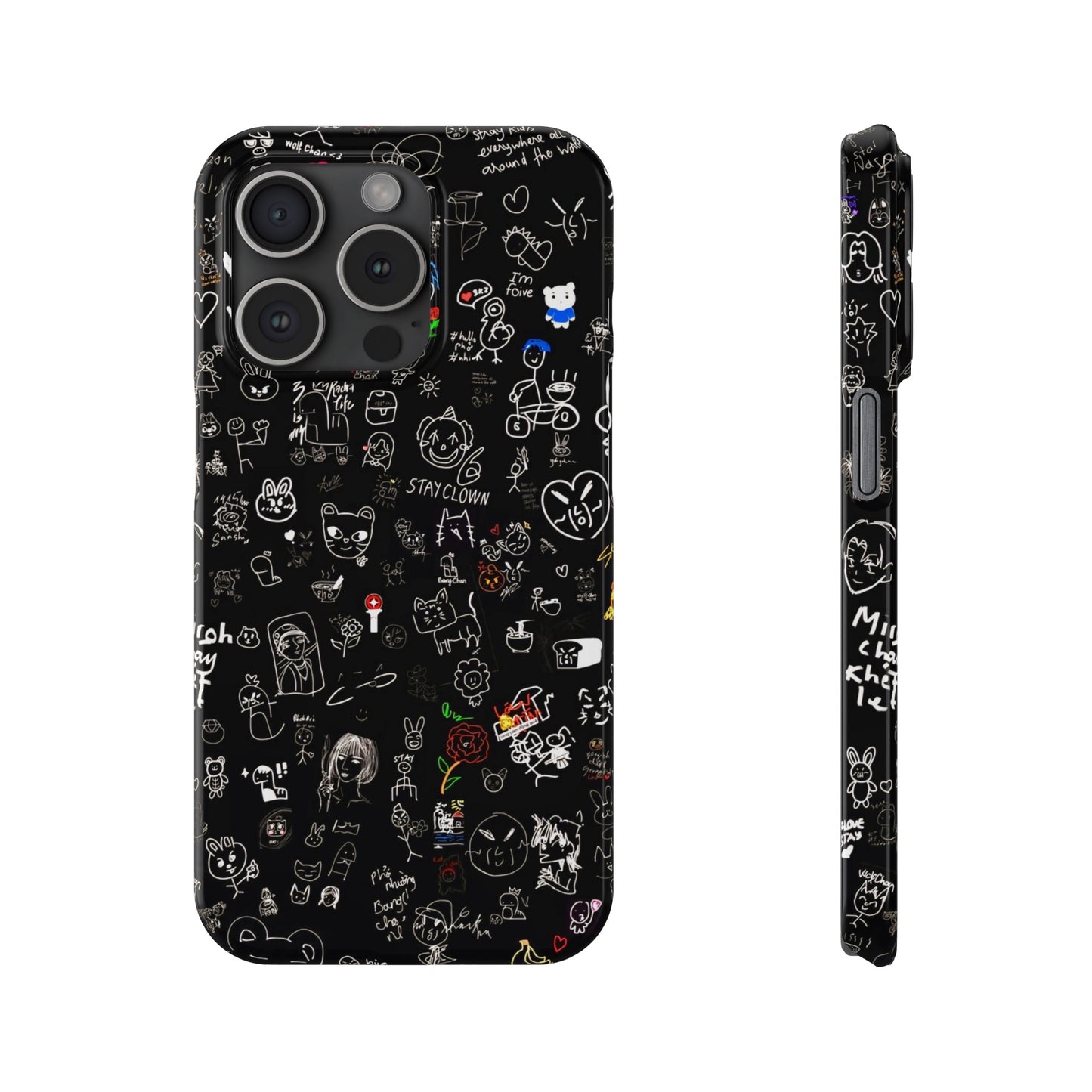 Kids Drawings Style Iphone 15, 14, 13, 12 Cases