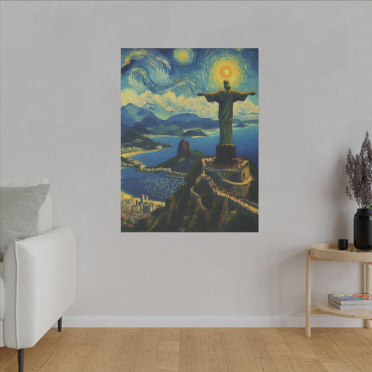 Canvas Rio de Janeiro meets Van Gogh Style