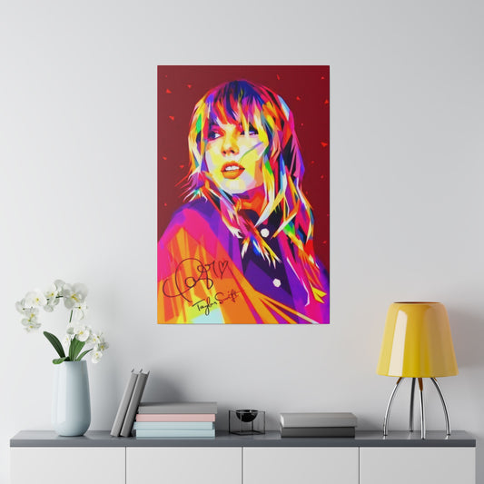 Taylor Swift Wall Art with Signature - Canvas