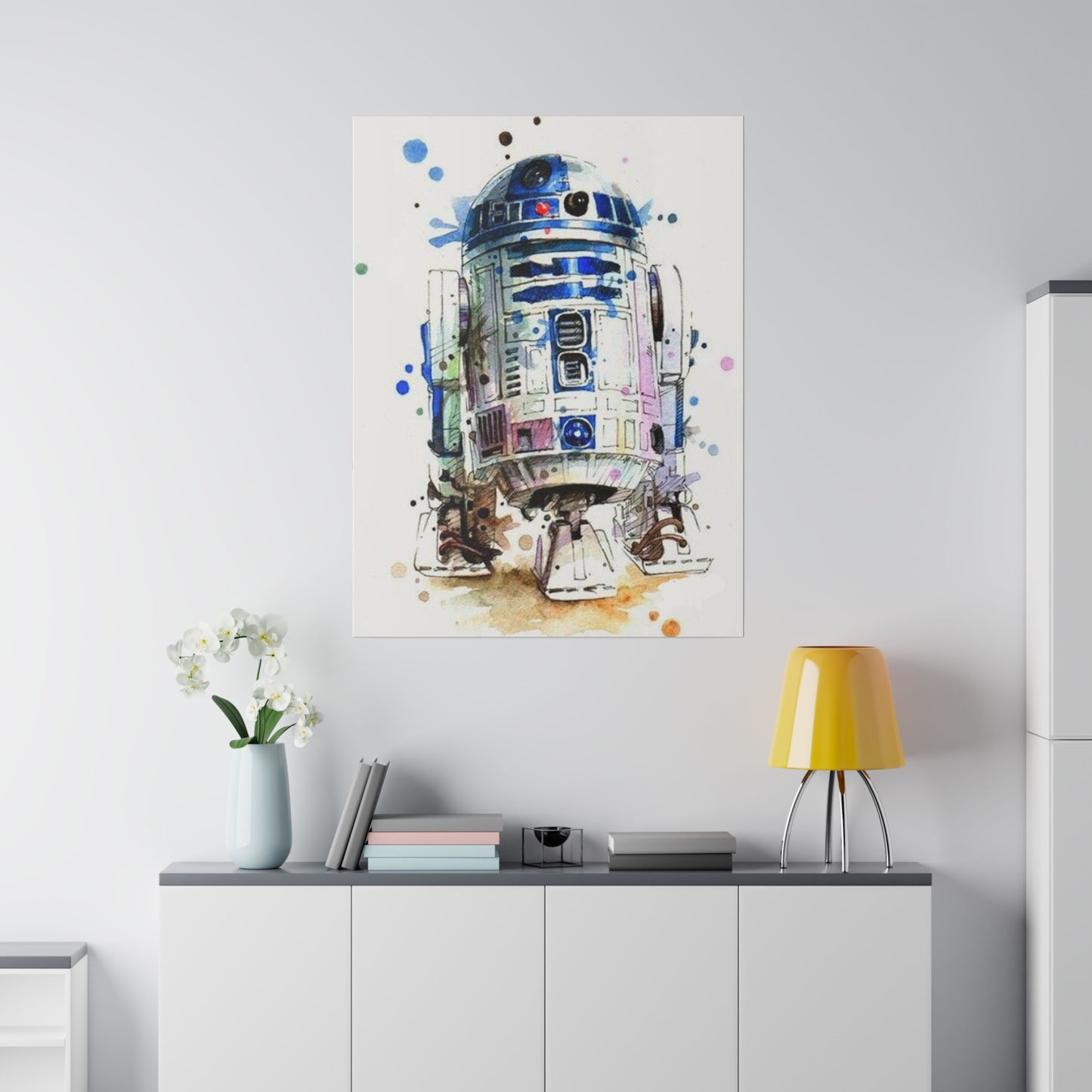 Star Wars R2-D2 Watercolor Art Canvas: Droid Delight