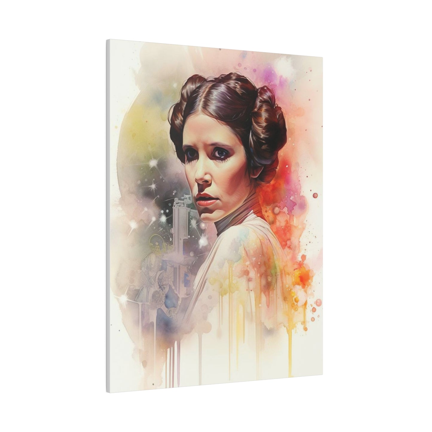 Star Wars Princess Leia Watercolor Canvas: Rebel Spirit