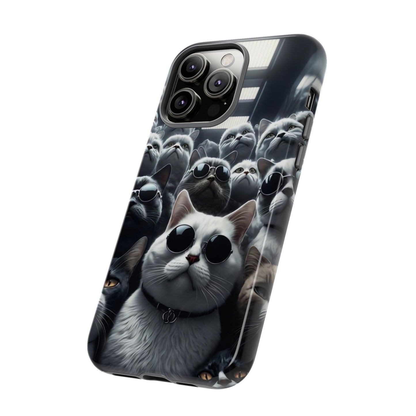 Cool Cats with Sunglasses" for iPhone 15, 14, 13, 12, 11 and Galaxy S23, S22 Cases