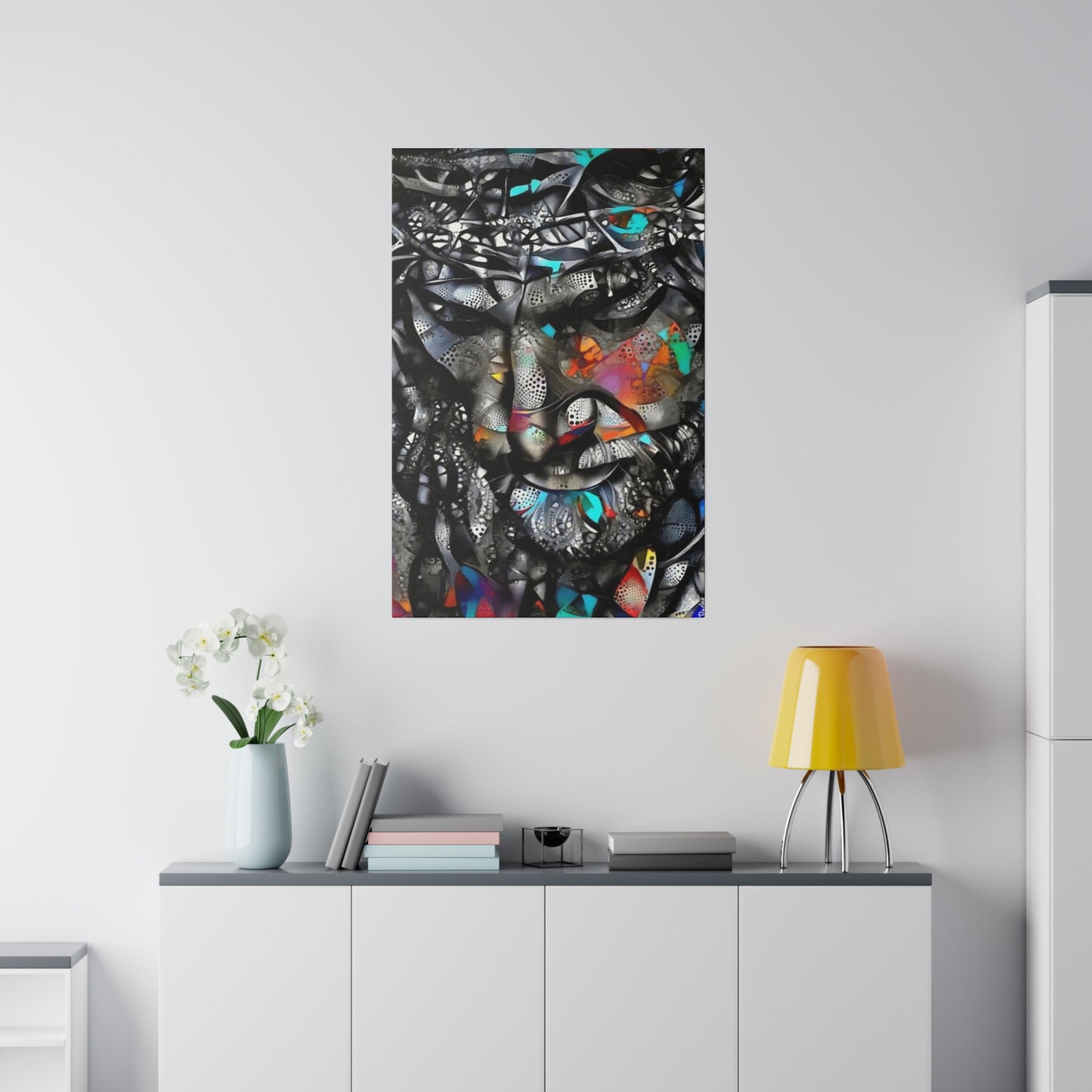 Jesus with Thorn Crown: Sacred Wall Art - Canvas