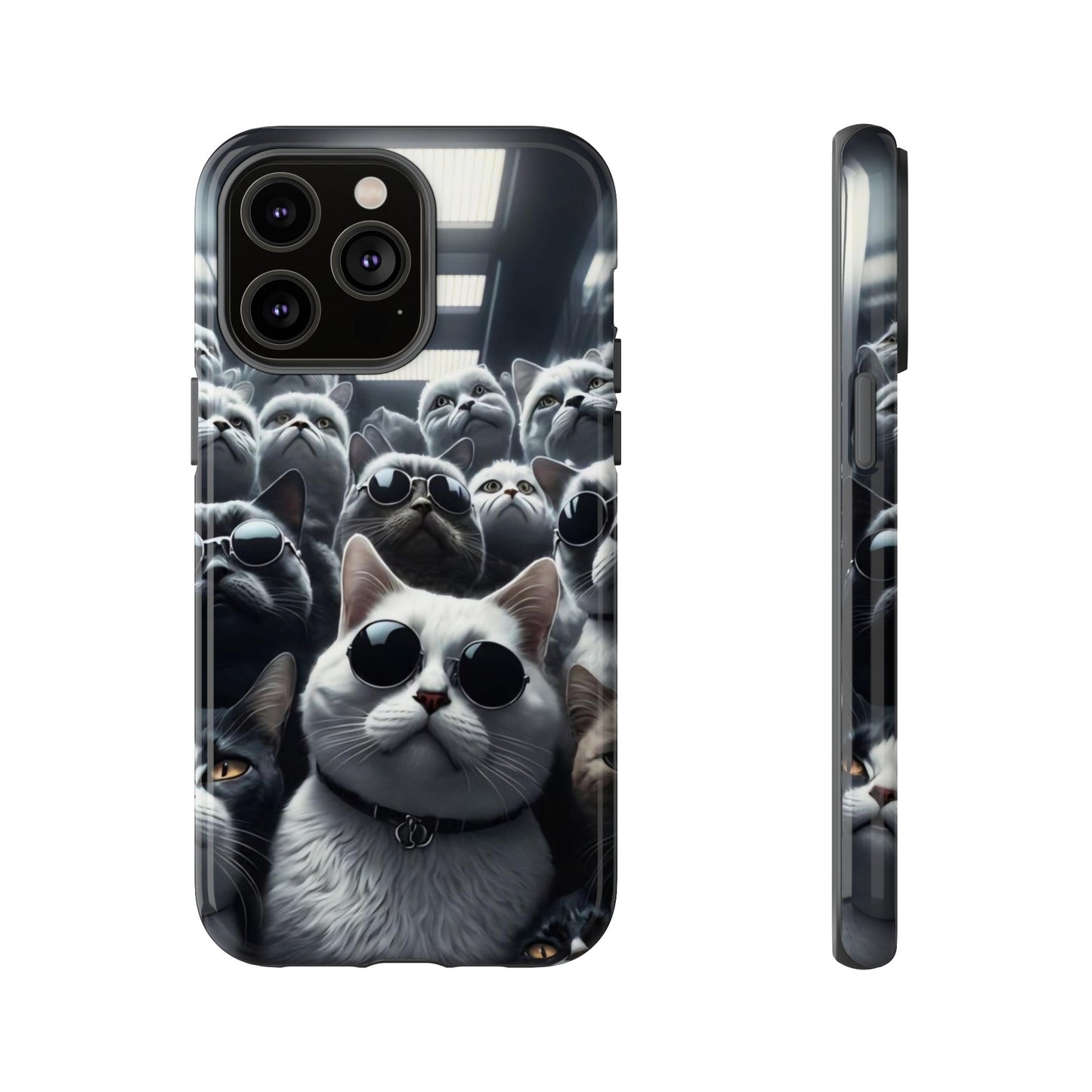 Cool Cats with Sunglasses" for iPhone 15, 14, 13, 12, 11 and Galaxy S23, S22 Cases