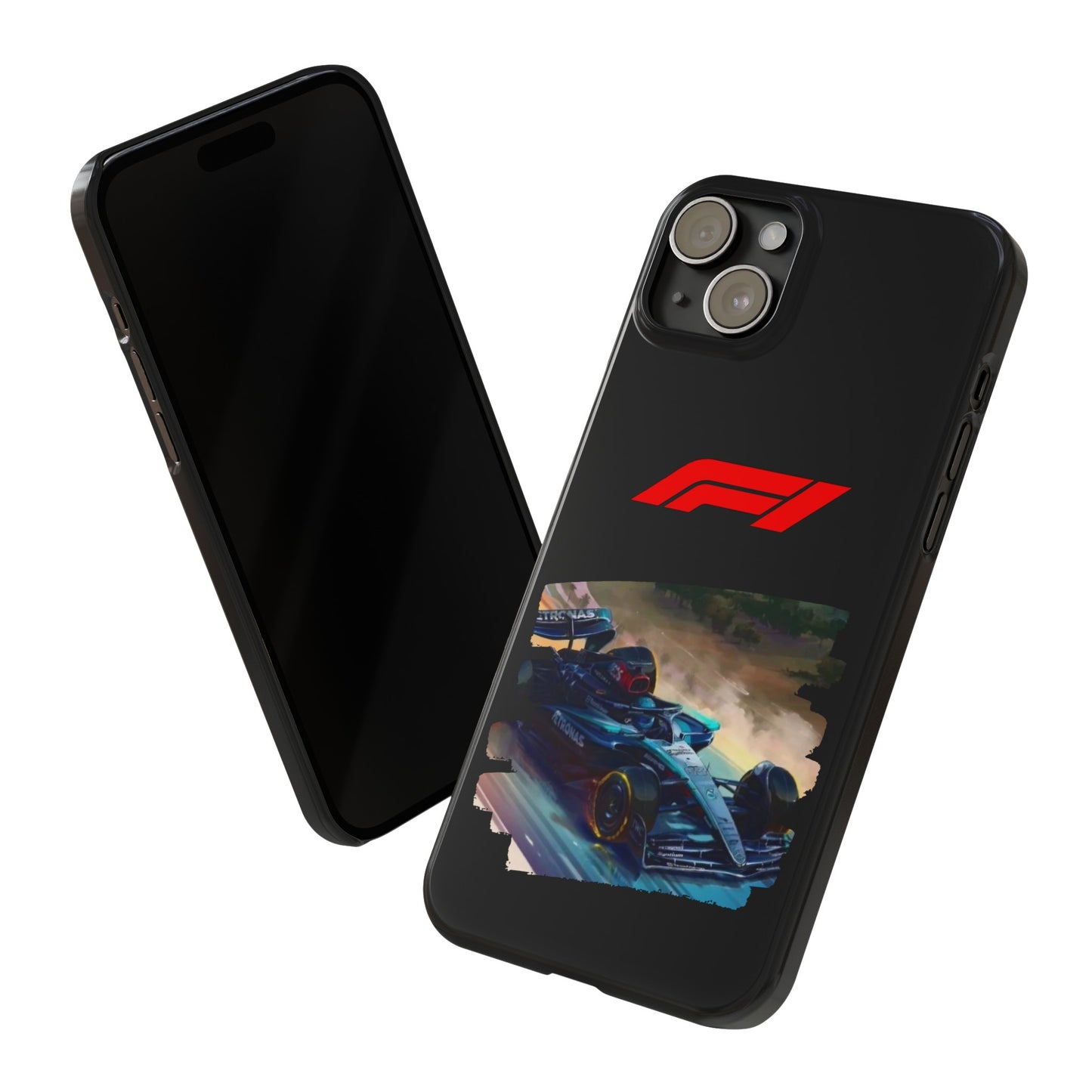 F1 Mercedes Racecar Iphone 15, 14, 13, 12, 11 Cases