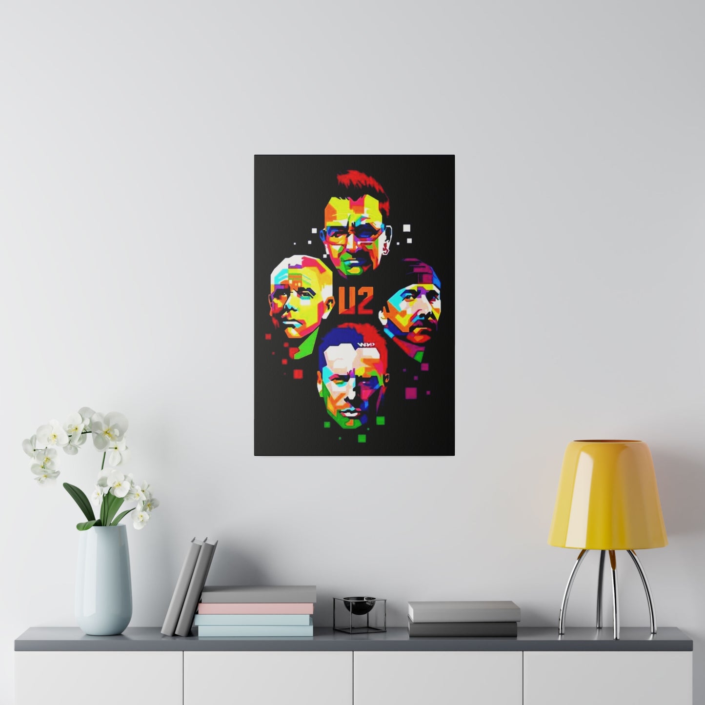 U2: Colorful Silhouettes on a Noir Canvas