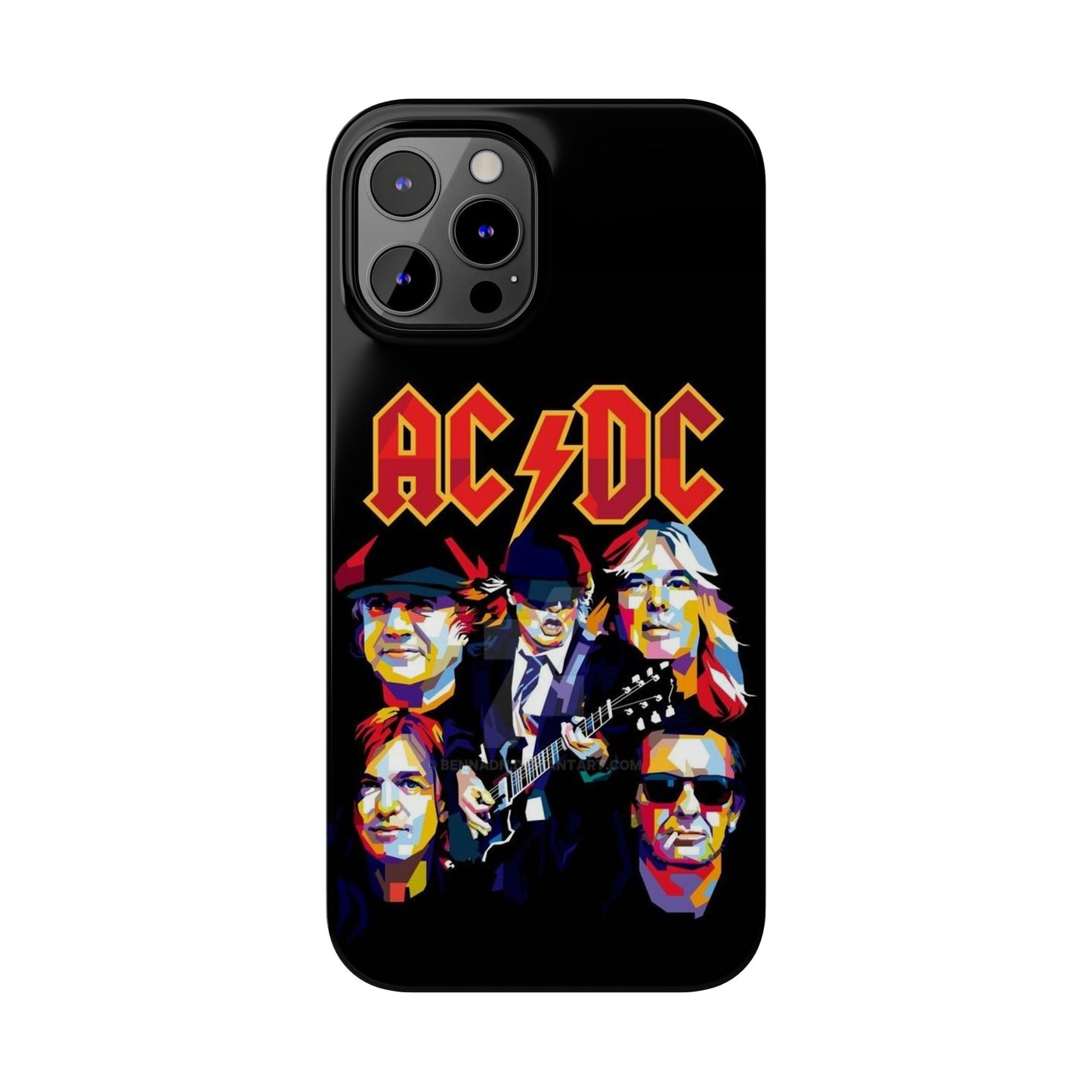 AC/DC IPhone 15, 14, 13, 12 Cases - Art design
