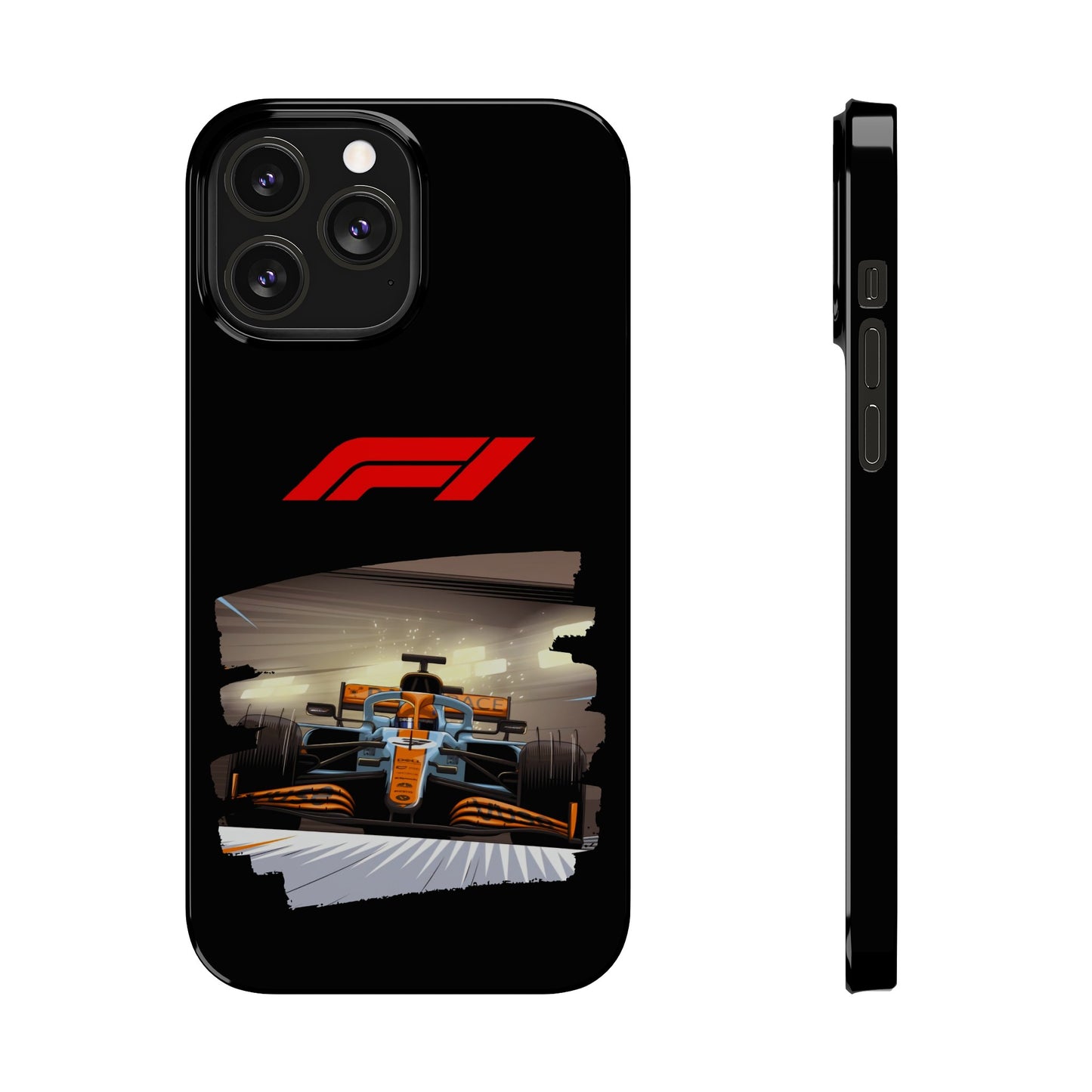 F1 McClaren Orange Car Iphone 15, 14, 13, 12, 11 Cases