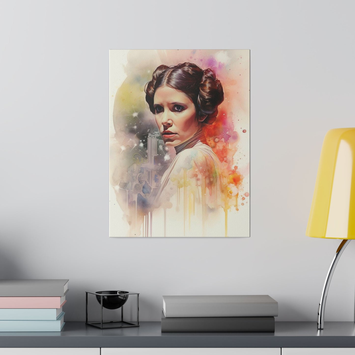 Star Wars Princess Leia Watercolor Canvas: Rebel Spirit