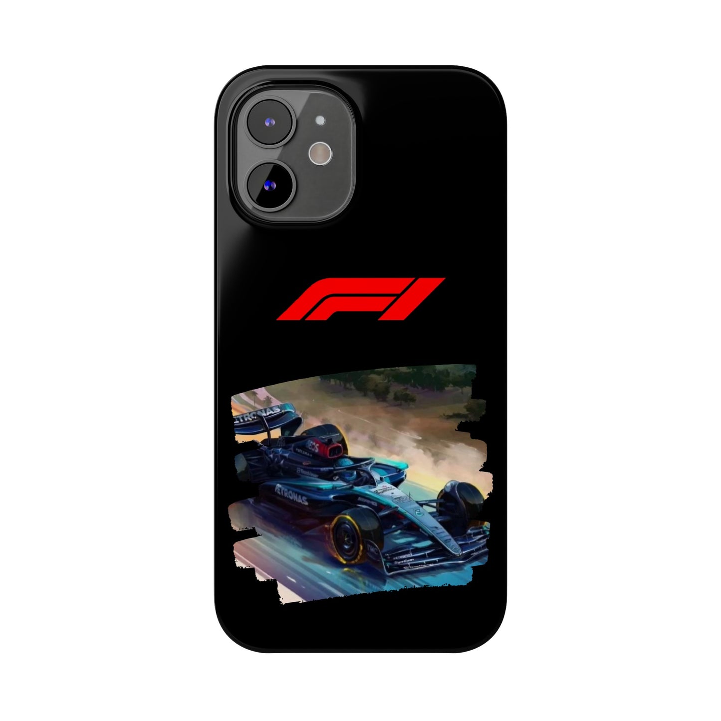 F1 Mercedes Racecar Iphone 15, 14, 13, 12, 11 Cases