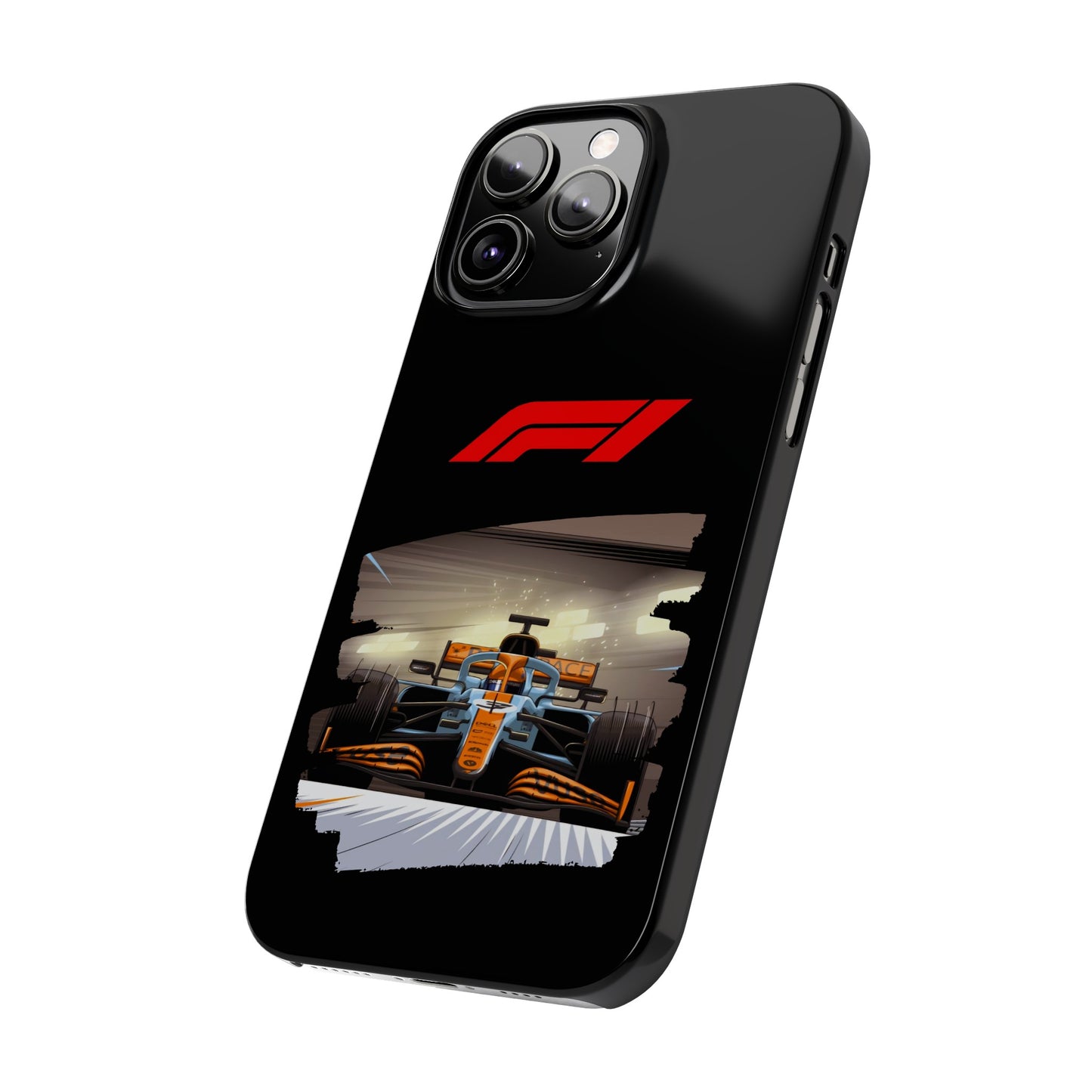 F1 McClaren Orange Car Iphone 15, 14, 13, 12, 11 Cases