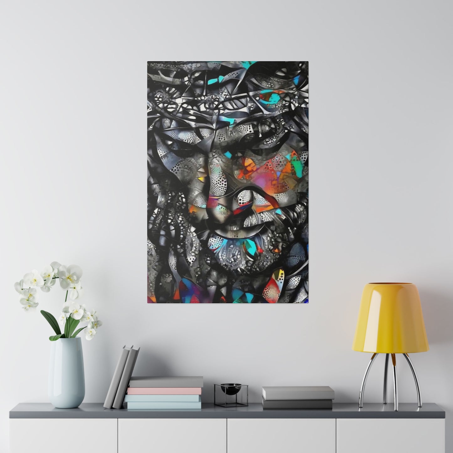Jesus with Thorn Crown: Sacred Wall Art - Canvas