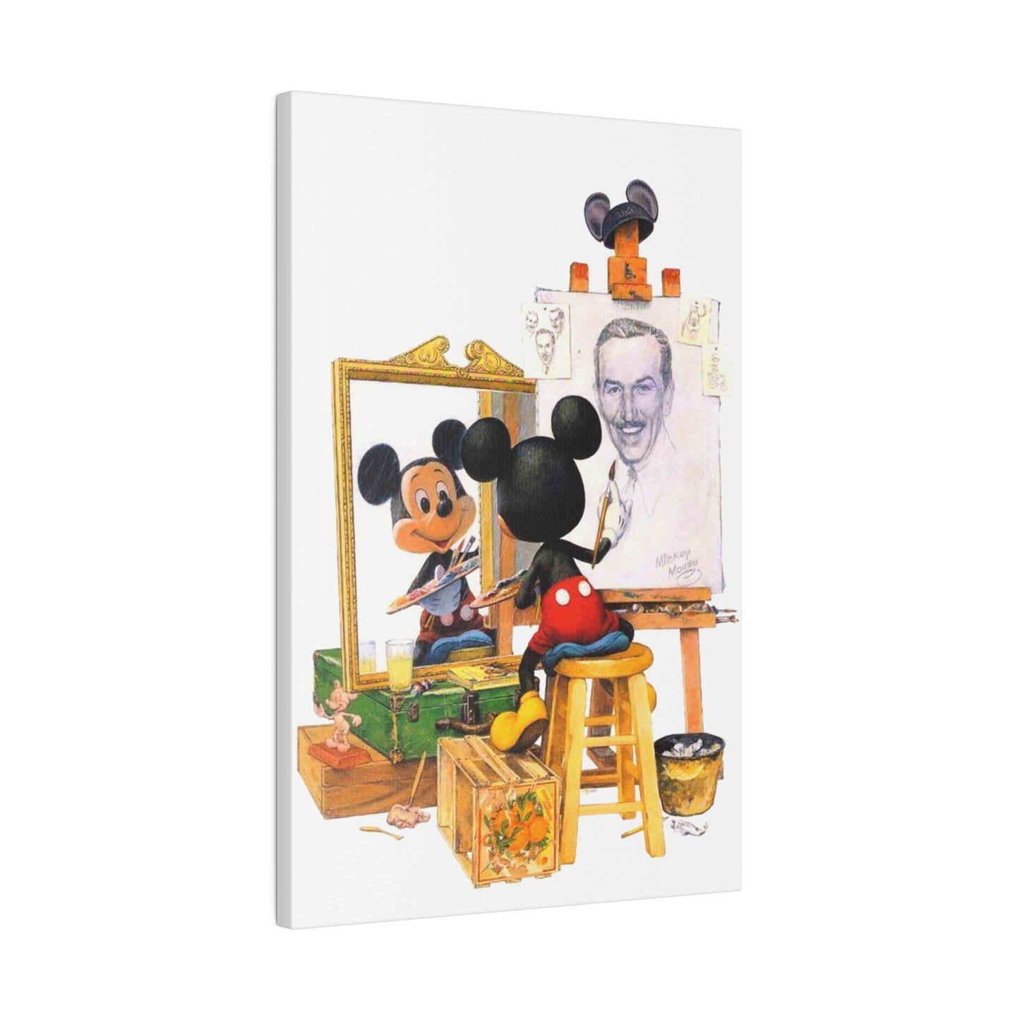 Drawing Inspiration: Mickey Mouse and Walt Disney Canvas