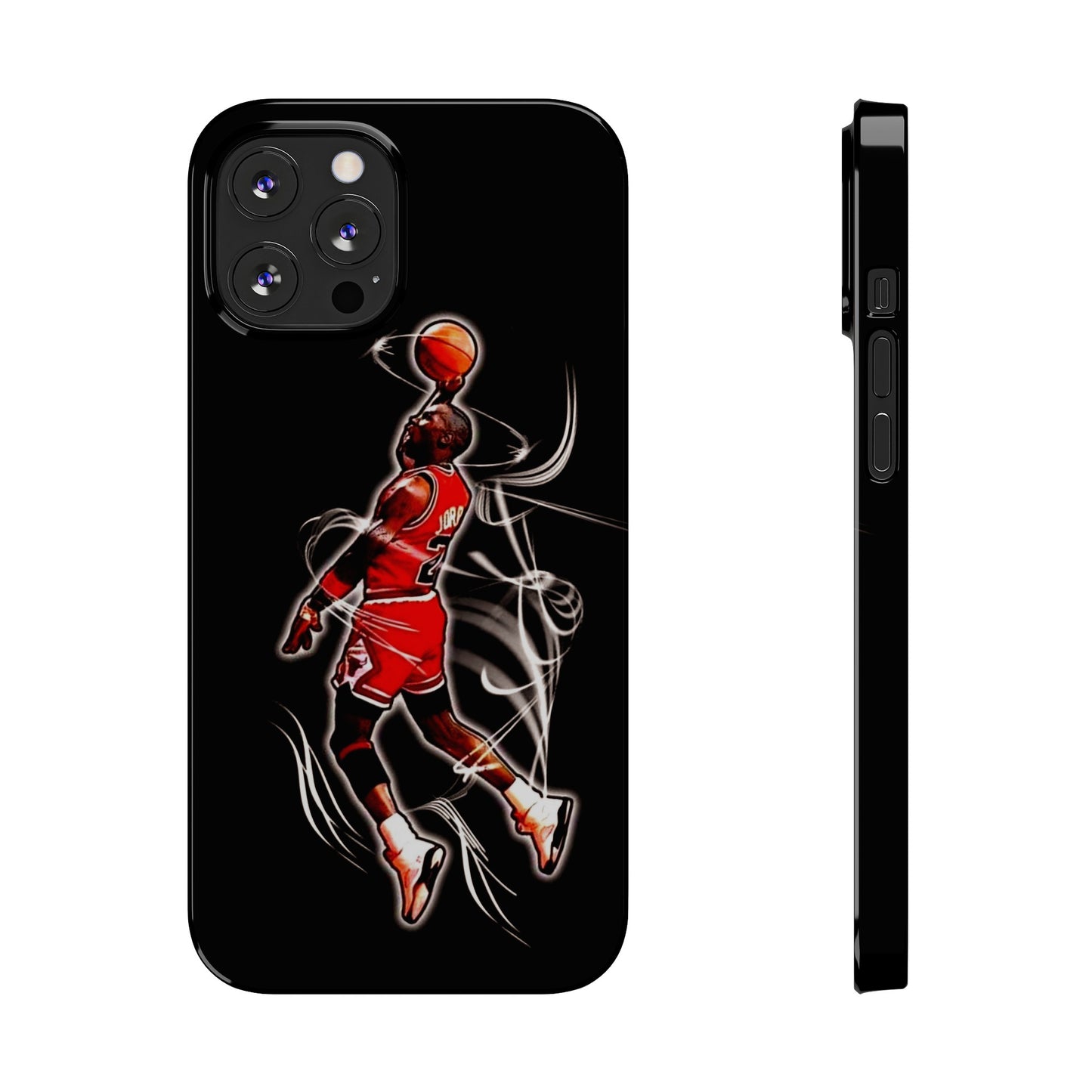 Michael Jordan Dunks and Scores" iPhone 15, 14, 13, 12, 11 Cases