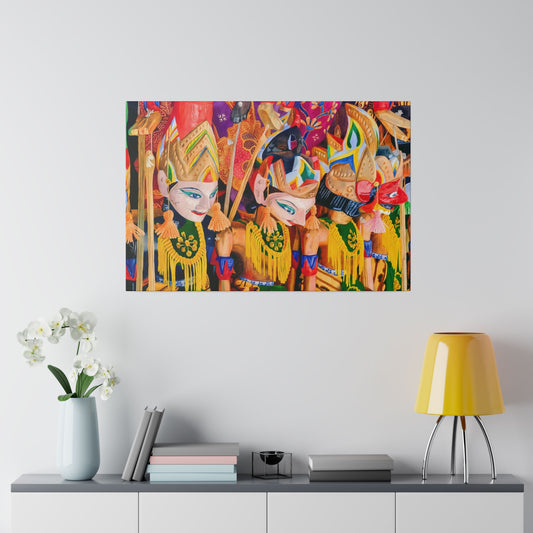 Wayang Tales: Indonesian Wall Art - Canvas
