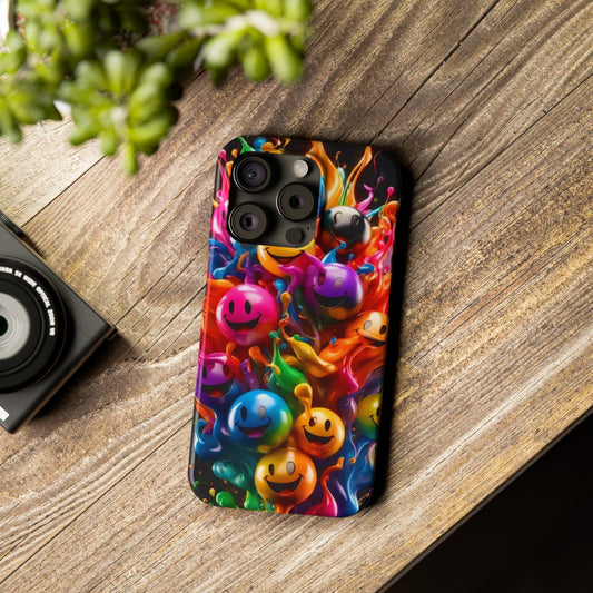 Colorful Emoji" iPhone Cases for iPhone Models 15, 14, 13, 12
