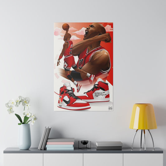 Michael Jordan Magical Shoes on Canvas: Airborne Legacy