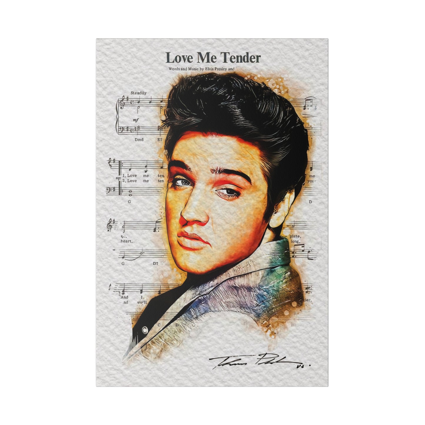 Elvis Love Me Tender Edition Canvas