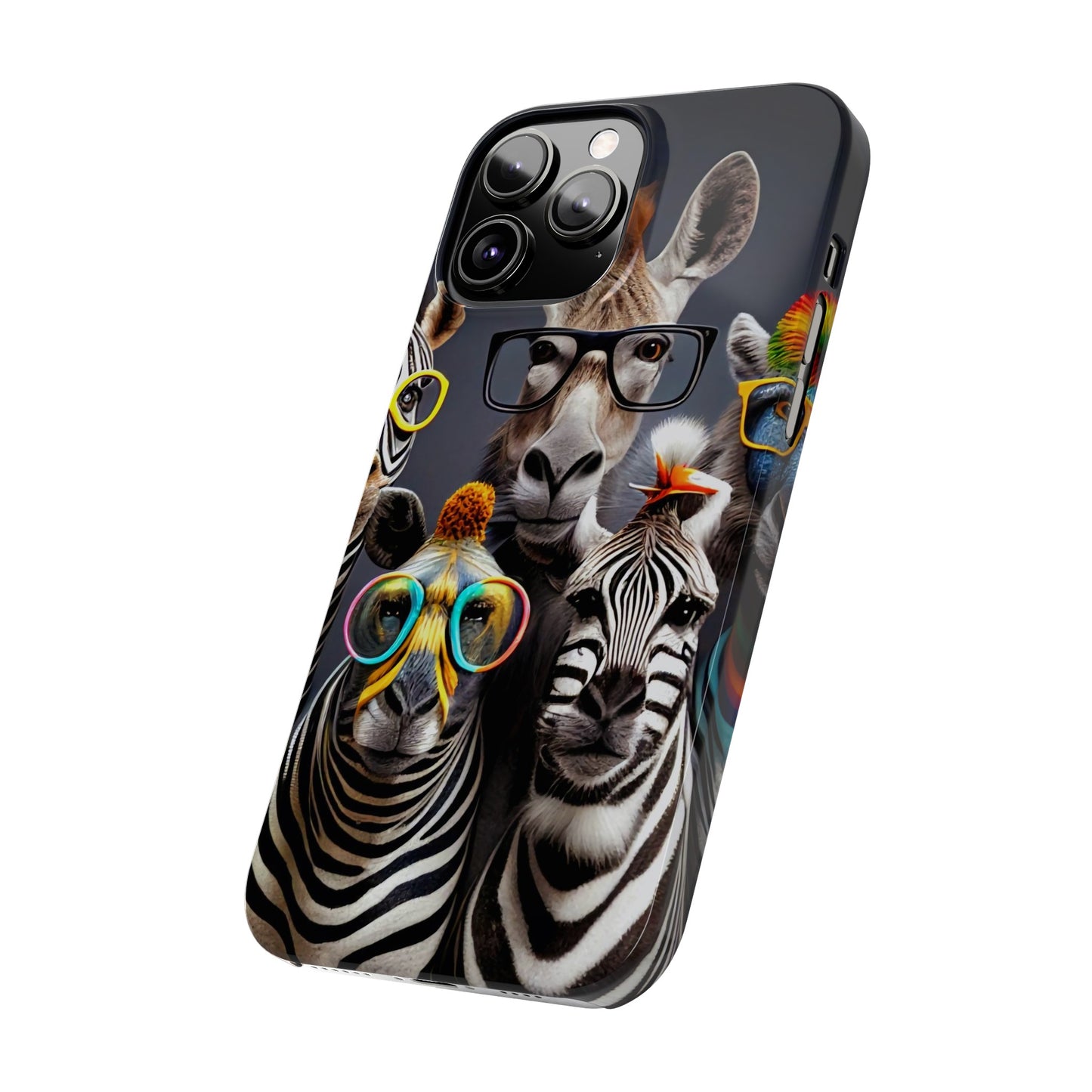 Funny Cool Zebras" iPhone 15, 14, 13, 12 Cases