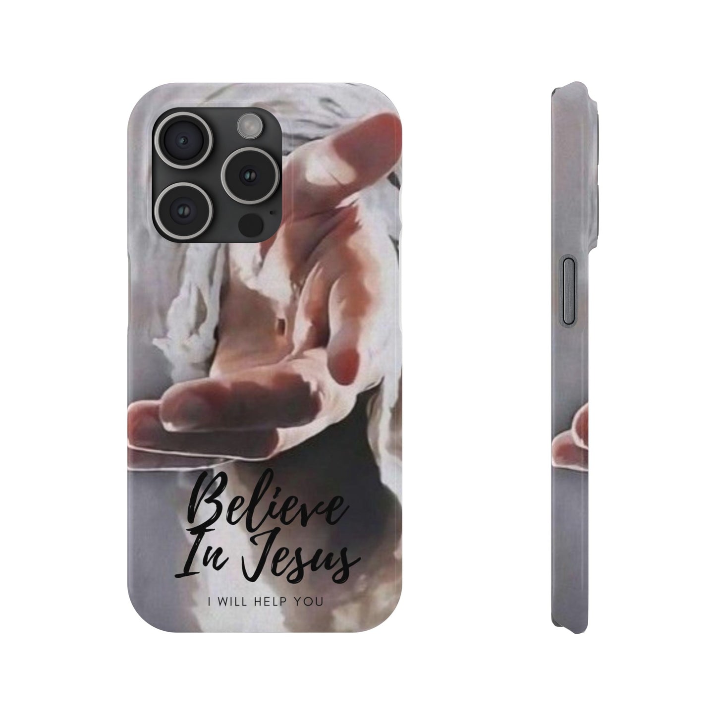 Believe: Jesus Reaches Out His Hand" iPhone 15, 14, 13, 12, Cases