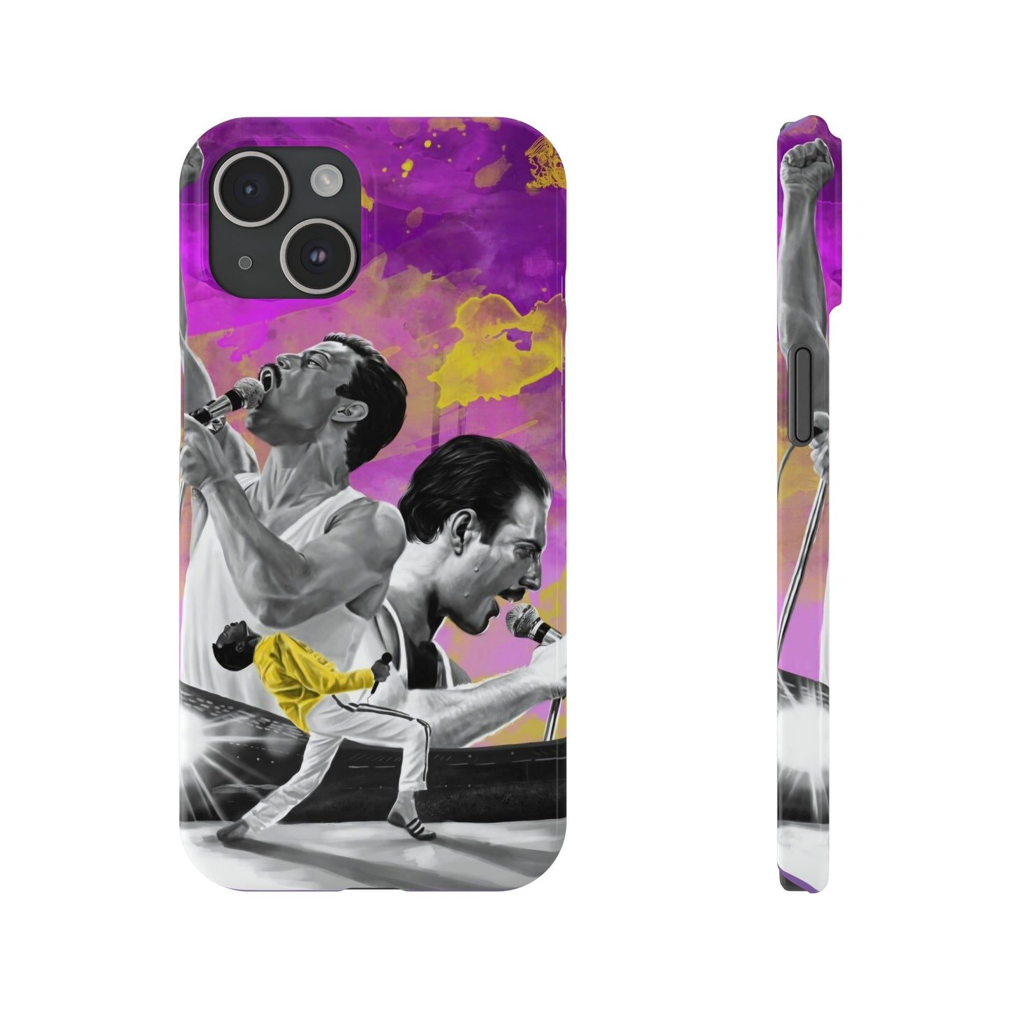 Queen Freddie Mercury on Live Aid  IPhone 15, 14, 13, 12 Cases