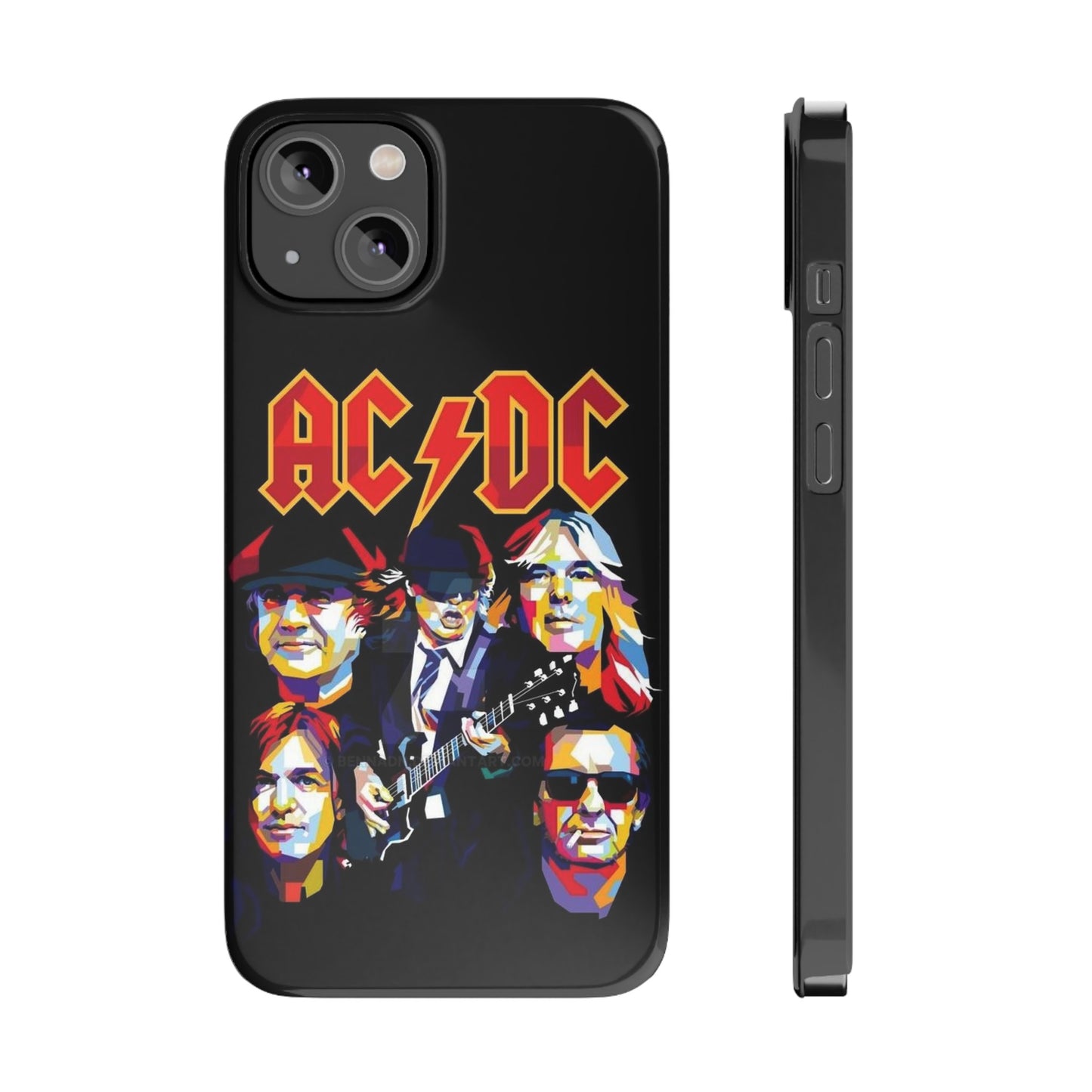AC/DC IPhone 15, 14, 13, 12 Cases - Art design
