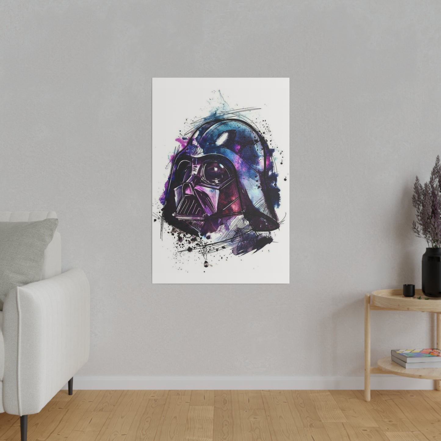 Star Wars Darth Vader Watercolor Canvas: Dark Side Art