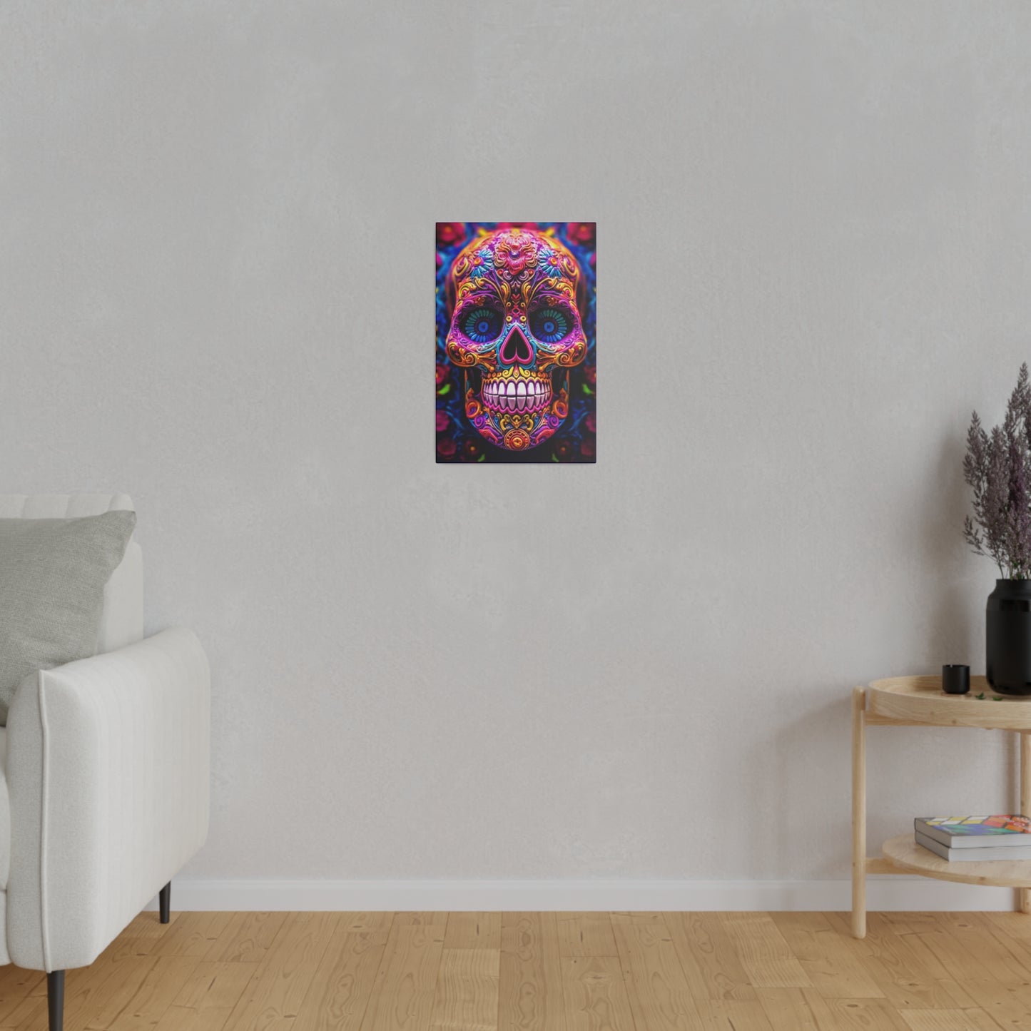Colorful Skullhead: Mexican Style Canvas