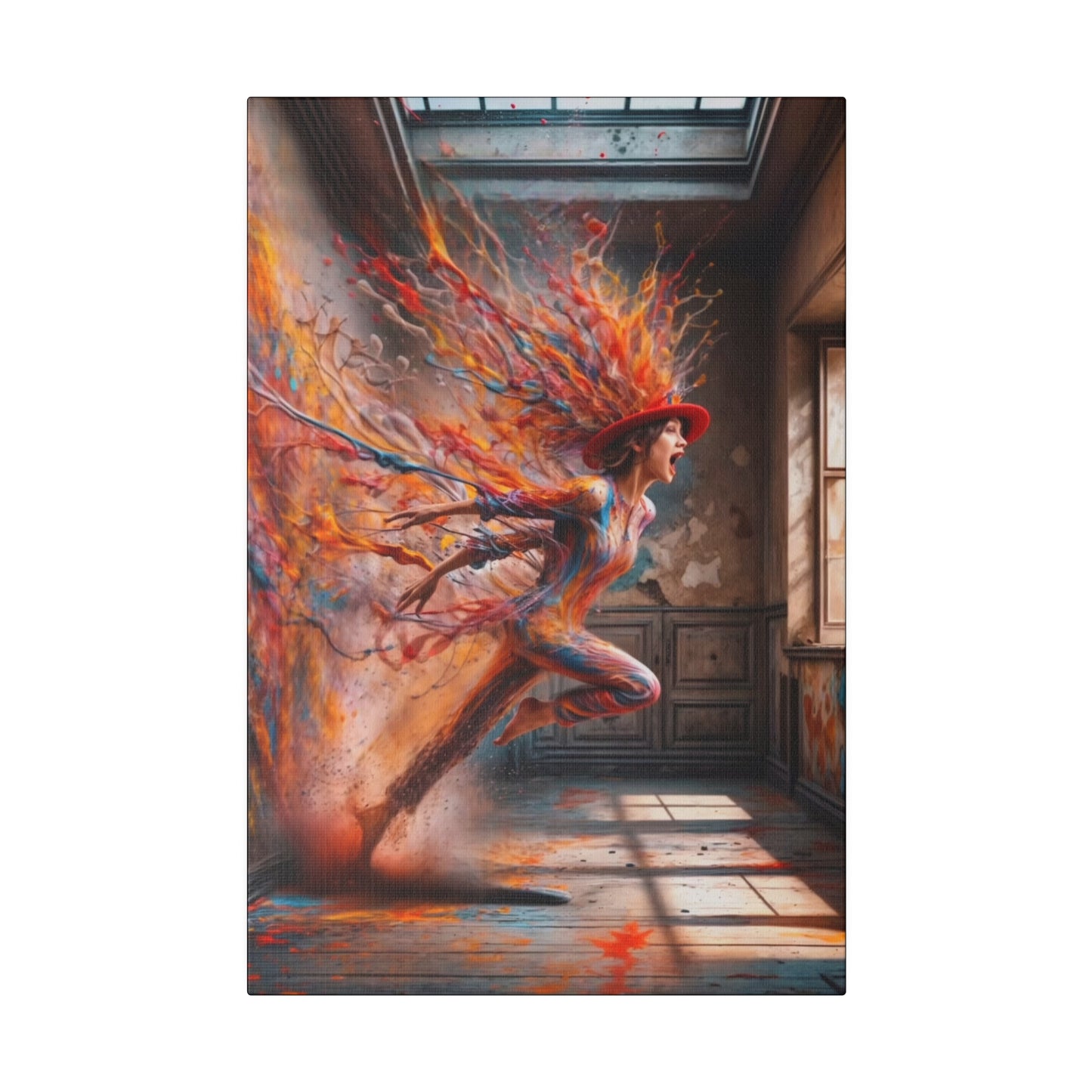 Breaking Through: A Spectrum of Paints - Canvas