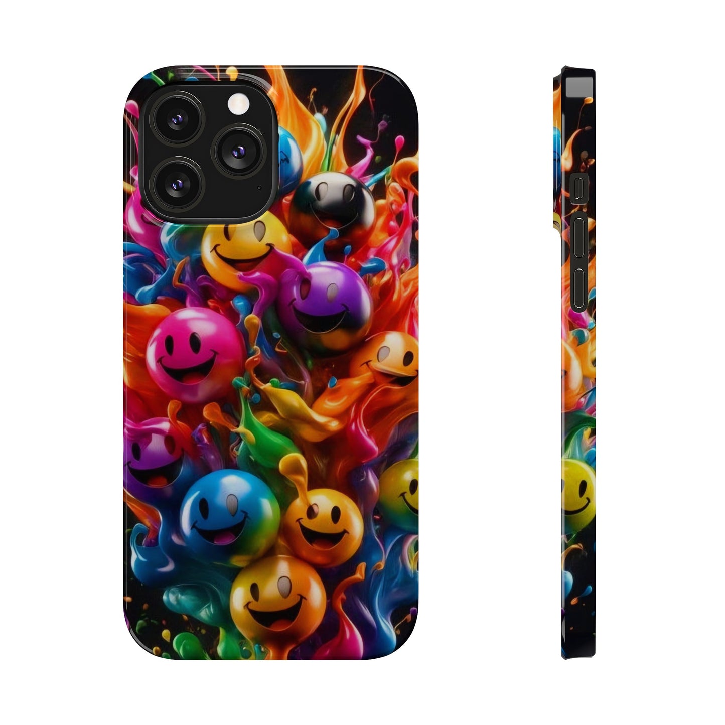 Colorful Emoji" iPhone Cases for iPhone Models 15, 14, 13, 12