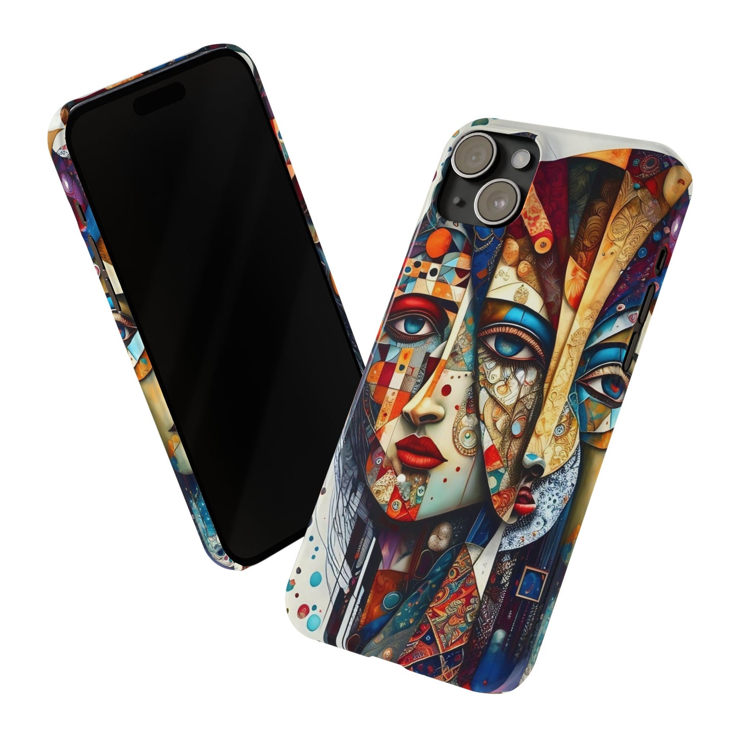 Two Faces Art Design Iphone 15, 14, 13, 12 cases
