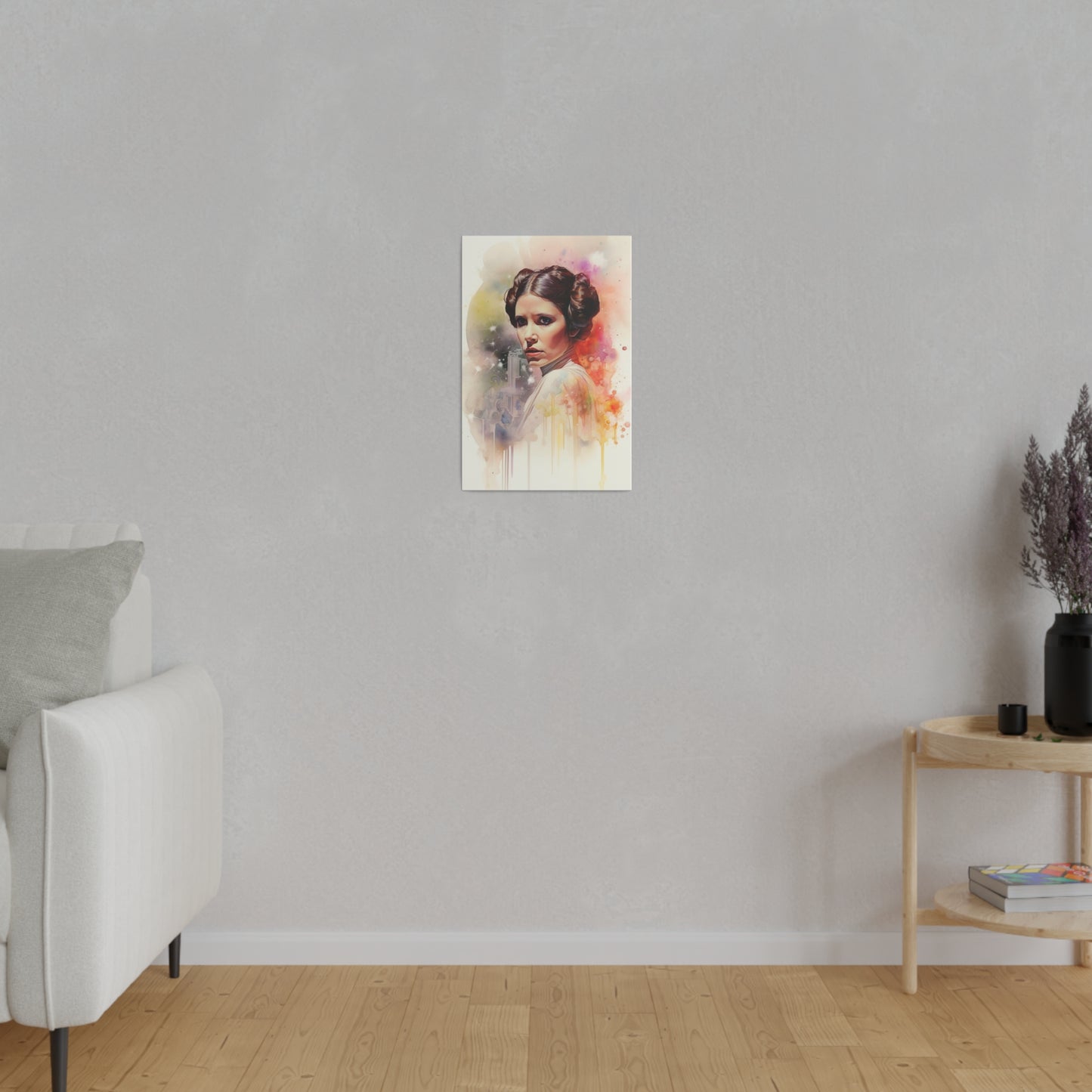 Star Wars Princess Leia Watercolor Canvas: Rebel Spirit